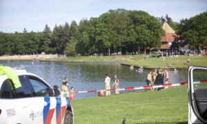 Persoon te water Hulsbeek
