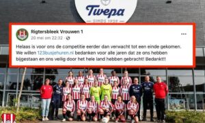 Rigtersbleek vrouwen einde competitie facebook