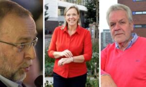 V l n r oud wethouder Ed Wallinga Marieke ter Brugge van Enschede Promotie en oud wethouder Dick Buursink Foto