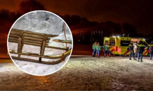 Meisje gewond op slee_Wesselerbrinkpark_Enschede