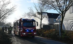 Brand schuur aan de Reiger Almelo
