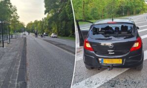 Foto auto aan diggelen