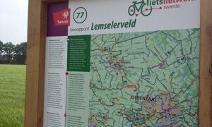 Paneel fietsknooppunten twente