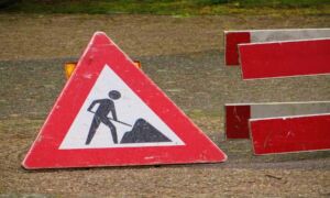 Wegwerkzaamheden bord