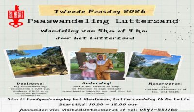Paaswandeling door het Lutterzand op Tweede Paasdag