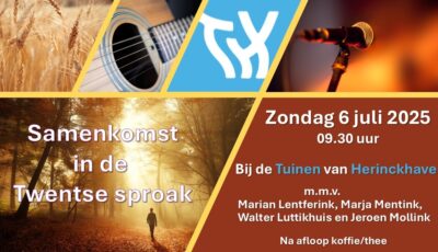 Saam'nkomst in de Twentse sproak bie de tuinen van Herinckhave