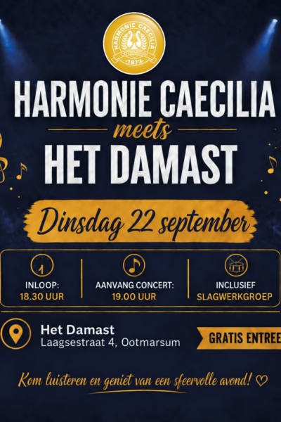 Harmonie Caecilie meets Het Damast: andere locatie | Hans Jurgen Oortman