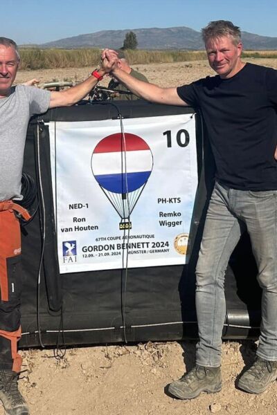 Remko Wigger zat met Ron van Houten in de heliumballon tijdens Gordon Bennet 2024