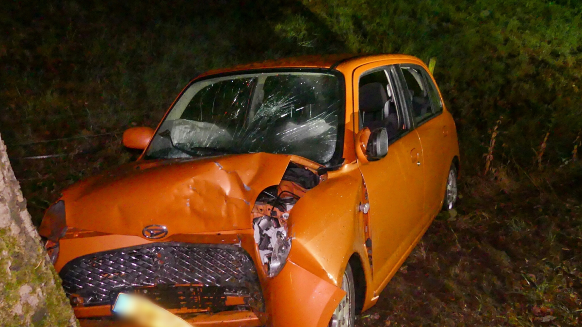 20220910 Auto total loss tegen boom Oude Haaksbergerdijk Enschede News United Dennis Bakker