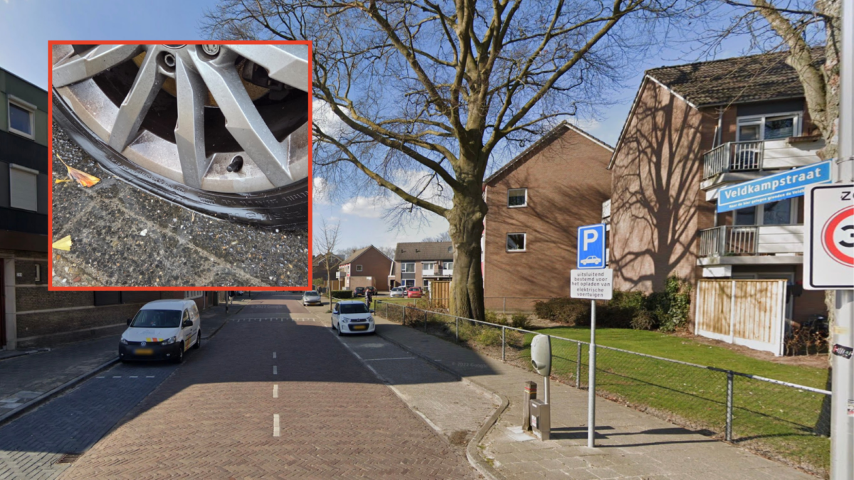 20251005 lekke band Veldkampstraat Enschede foto Google Streetview 1 Twente