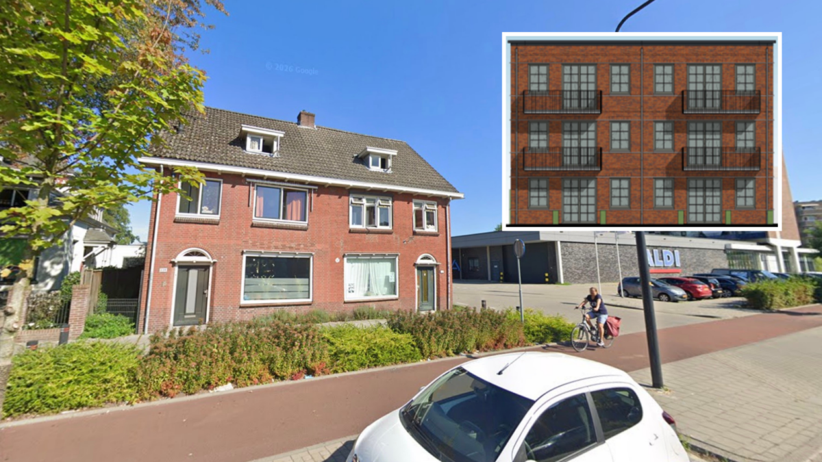 20260327 huizen Haaksbergerstraat vervangen voor appartementen foto Google Streetview en Domijn