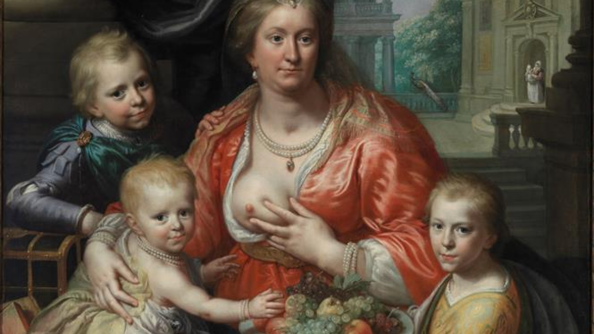 370474 Paulus Moreelse Sophia Hedwig en haar drie kinderen 1621 Paleis Het Loo