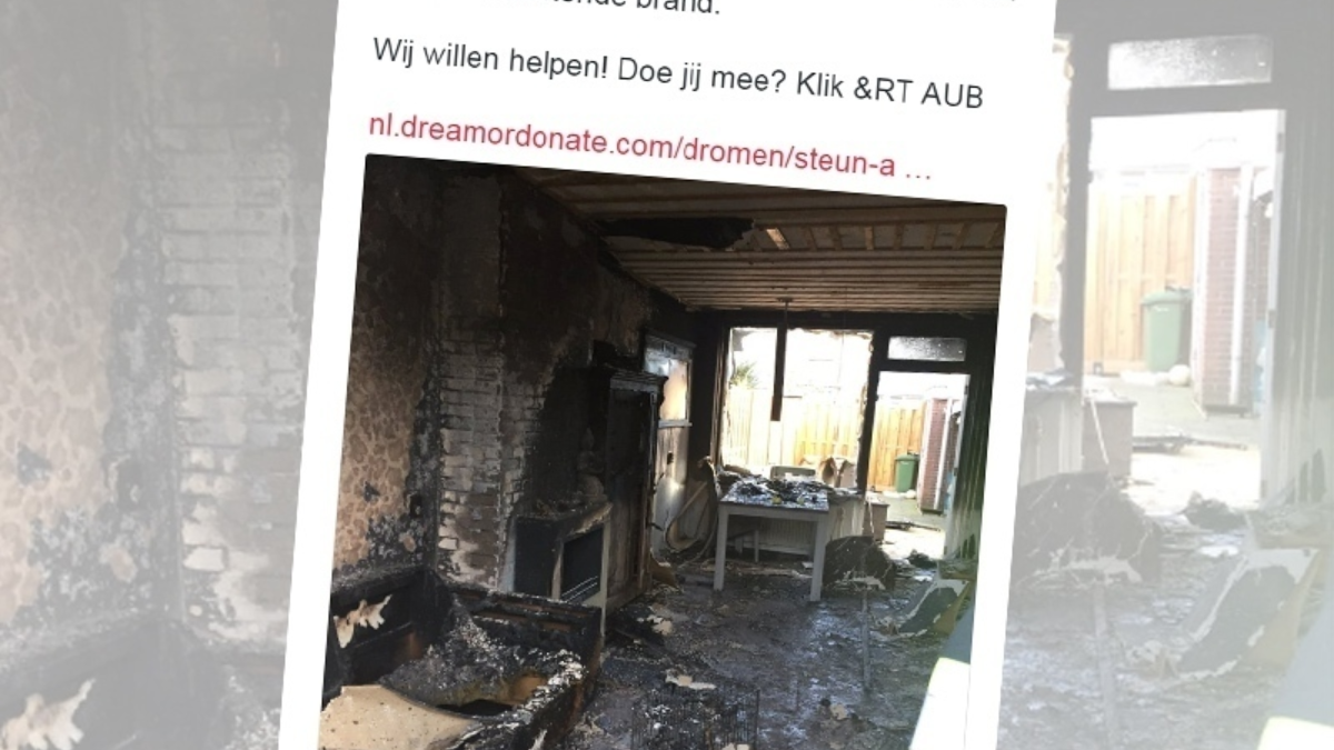 240895 Helpt moeder bij brand
