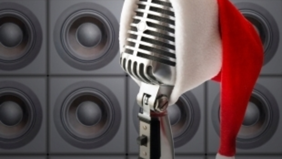 90256 microfoon met kerstmuts