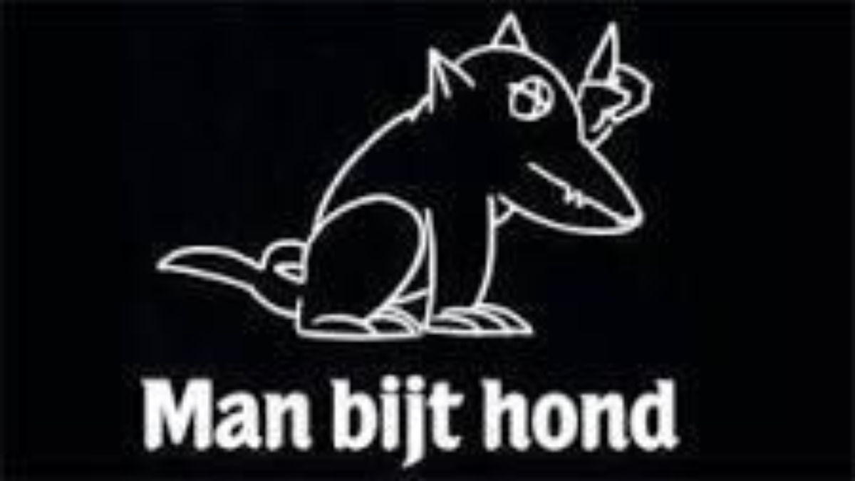 66891 man bijt hond