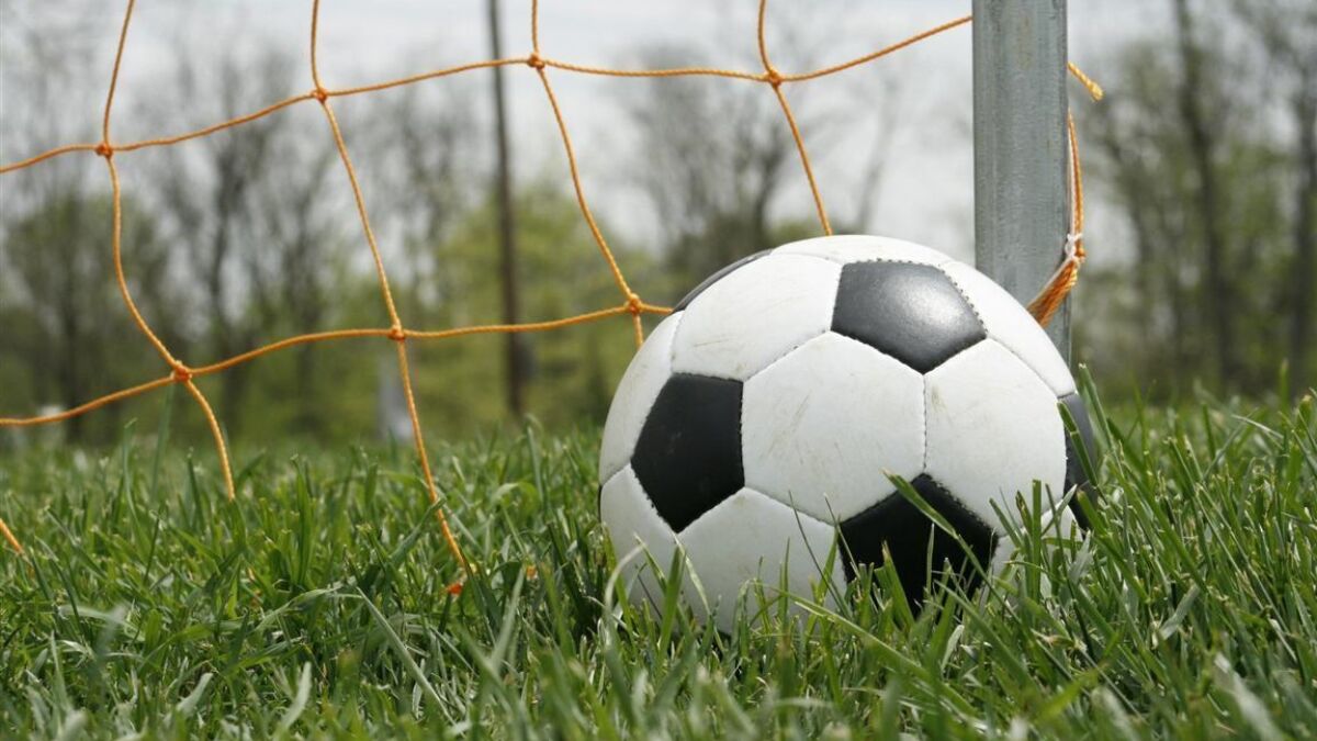 41928 voetbal bal en goal