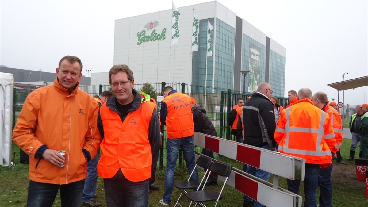 1398 FNV Bondgenoten onderhandelaars Erik de Vries en Jaap Profijt