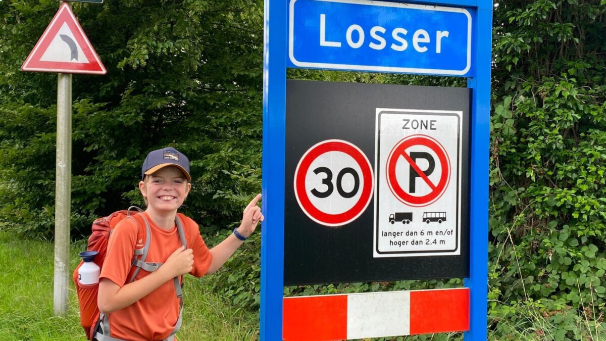 Daan bijna bij de finish in Overdinkel