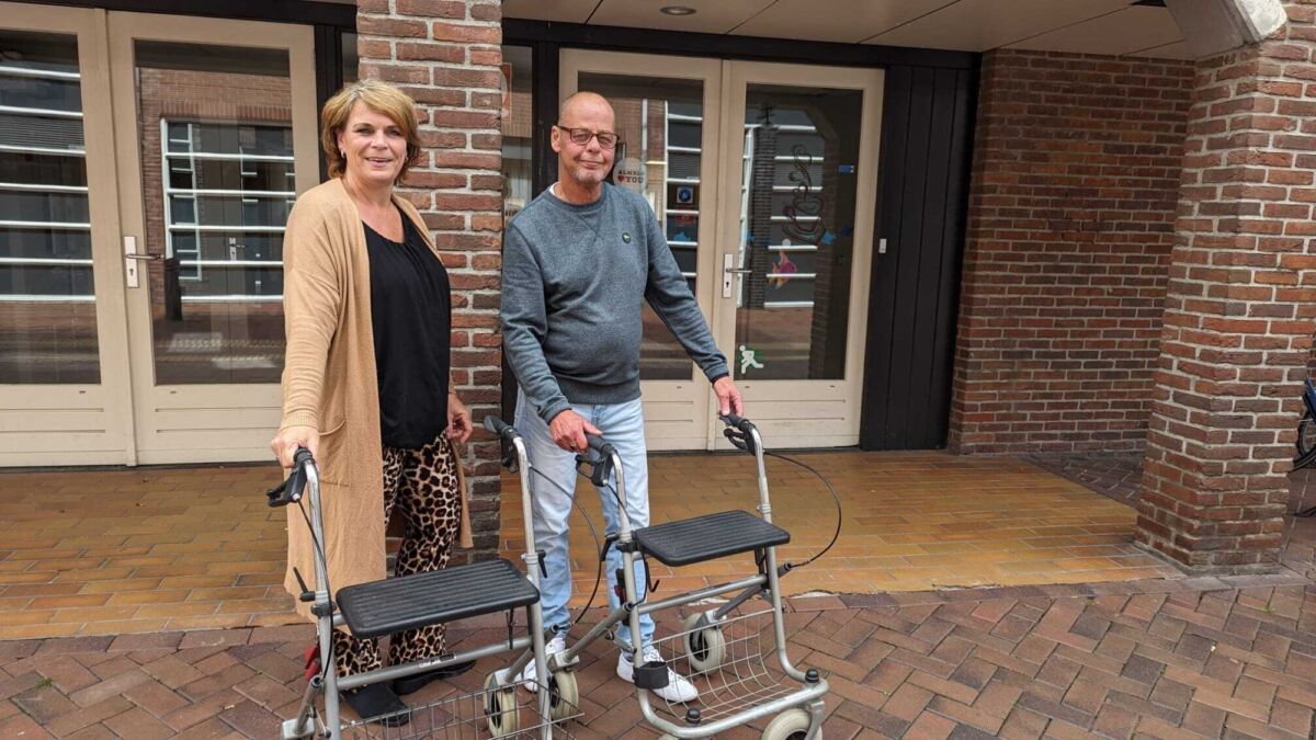 20230807 Mariëlle Oosterhuis Johan Traast Almelo rollator