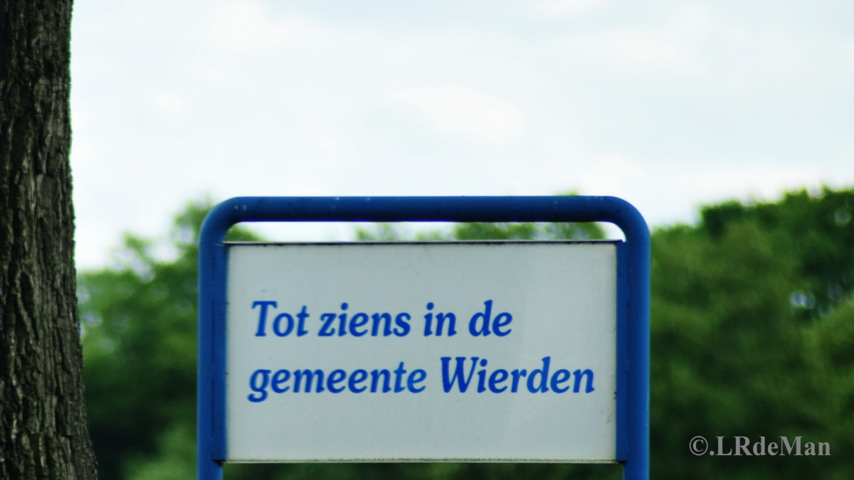 Gemeente wierden bord tot ziens