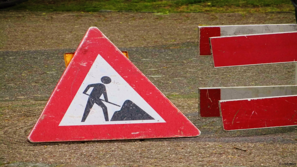 Wegwerkzaamheden bord