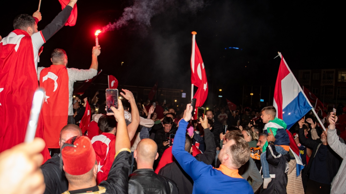 Feest Turkije op het plein