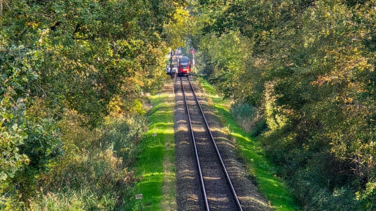 20241016 Spoorwegovergang Euregioweg defecte trein Enschede Gronau spoor