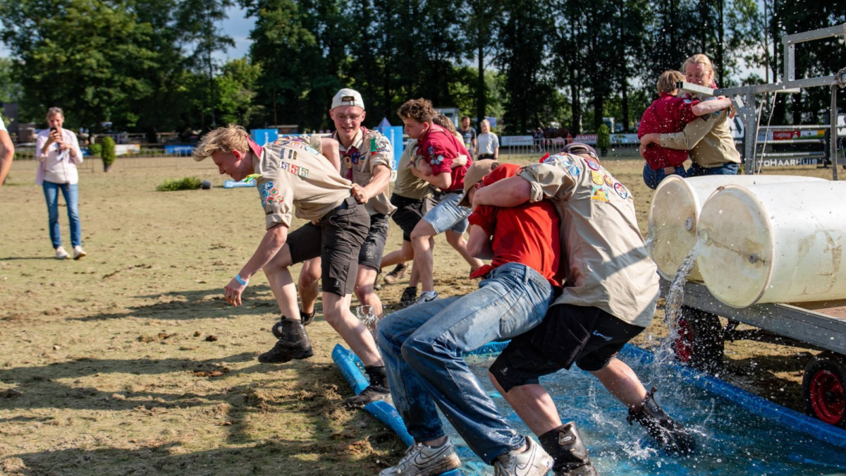 Leden van Scouting groep J.F. Kennedy bij een eerdere activiteit