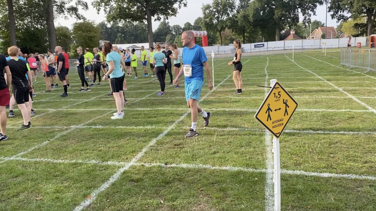 20200913 Singelloop in coronatijd speciale vakken voor de afstand