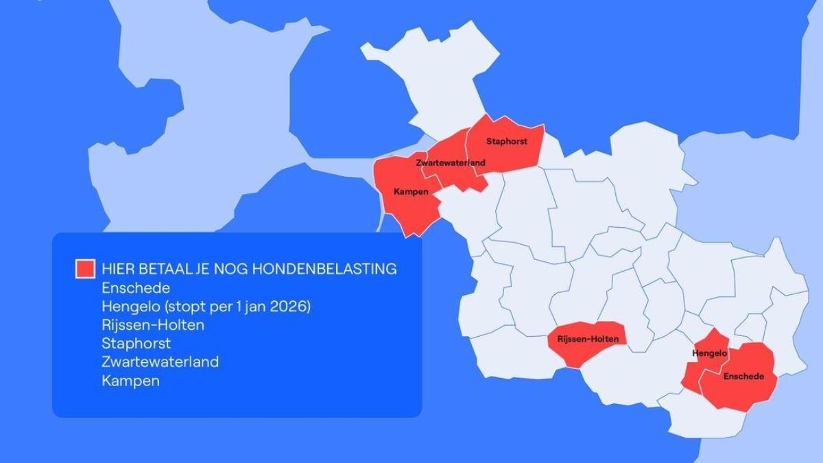 Hondenbelasting rtv oost kaartje