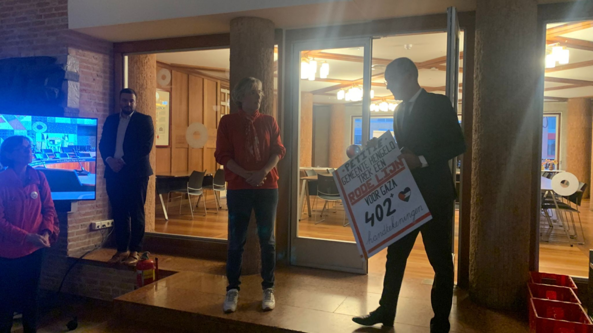 Petitie gaza gemeenteraad hengelo 2025 sept 1