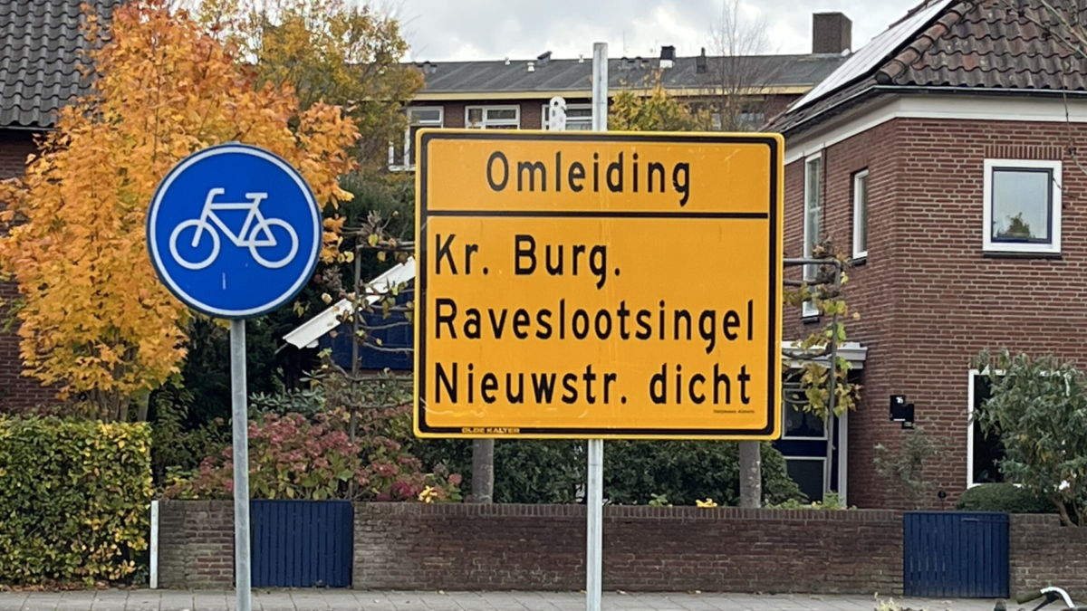 Burgemeester Raveslootsingel afgesloten