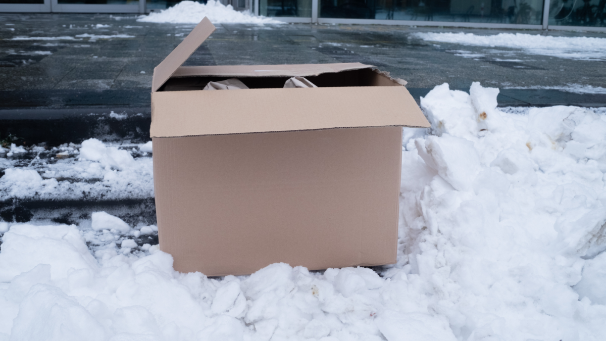 20260107 oud papier winterdoos sneeuw