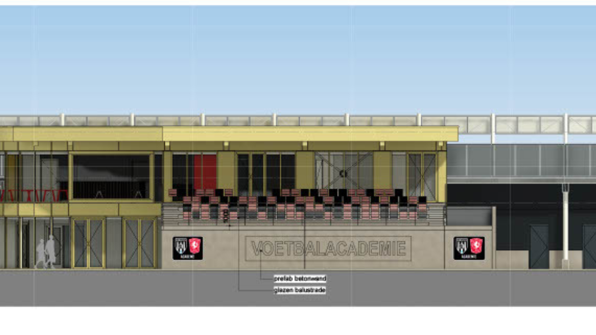 Oostgevel nieuw trainingscomplex fc twente heracles academie hengelo zip