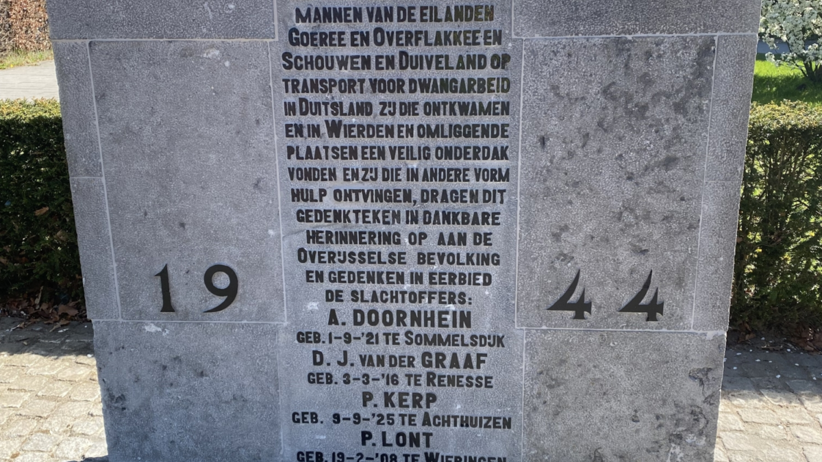 Oorlogsmonument Kersttrein klaar