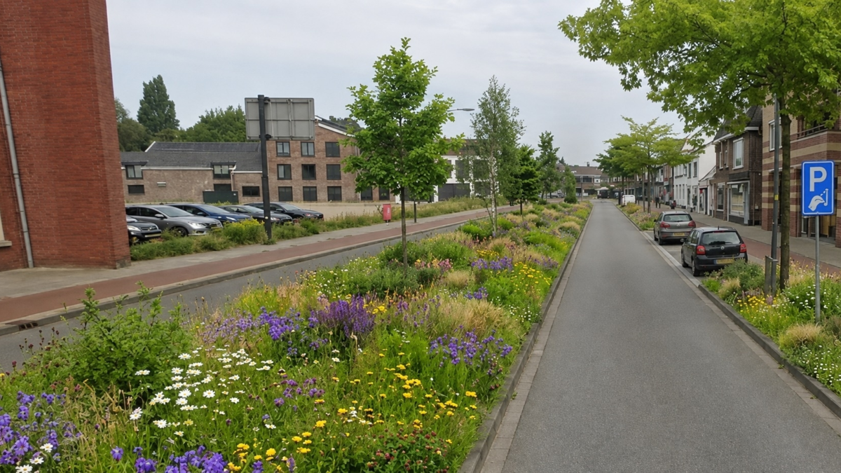 Vanbusbaan naar groen bornsestraat na