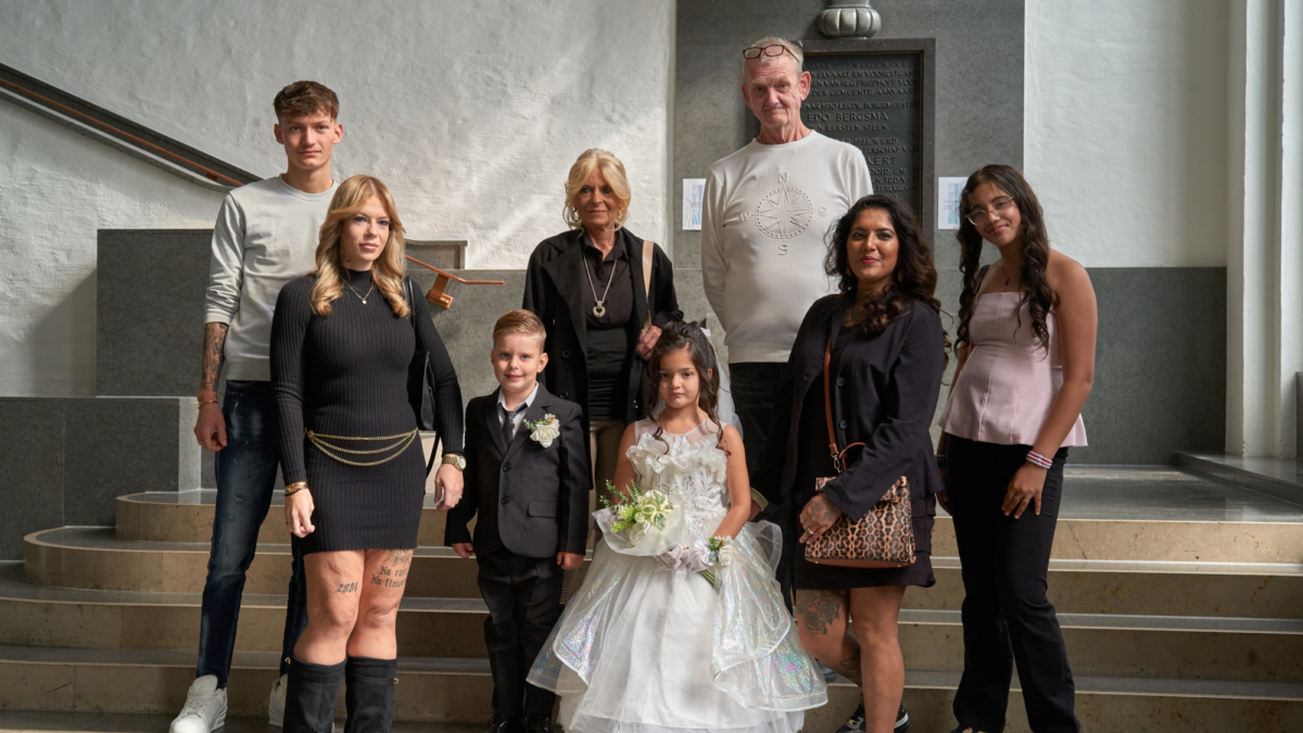 Ryvano Stuivenberg - Chaniya Bergsma - Frits Noordman - Annemarie Noordman - trouwportret - familie