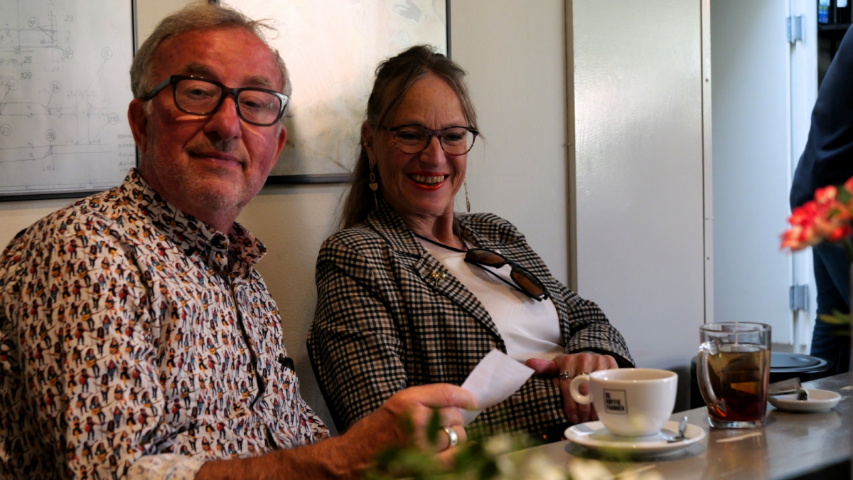 Hans en Anneke bij Liedjesmakersfestival