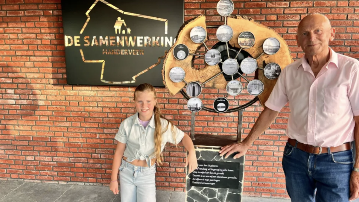 Jan Webbink en zijn kleindochter Merel