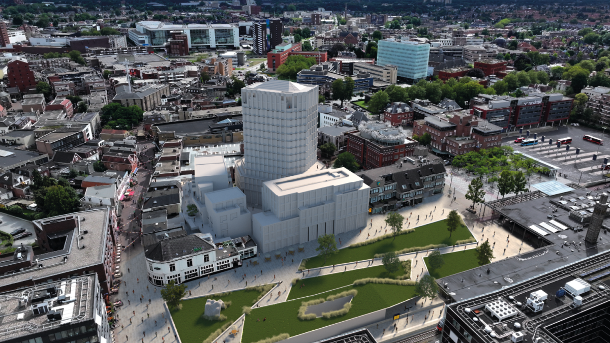 Stationsplein Centrumkwadraat eindresultaat impressie gemeente Enschede