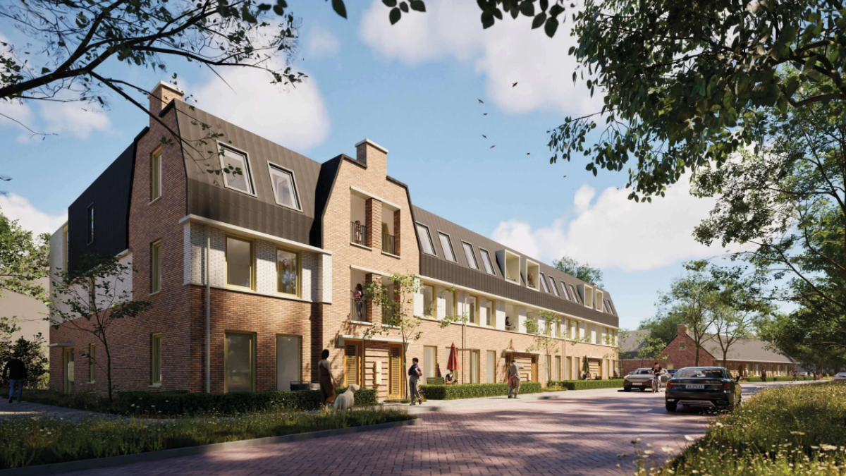 Zijaanzicht appartementen