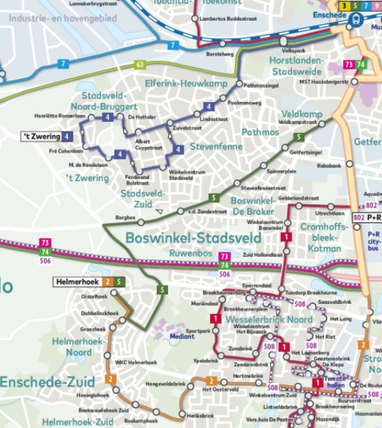 20231015 Arriva routes Enschede Zuid en West