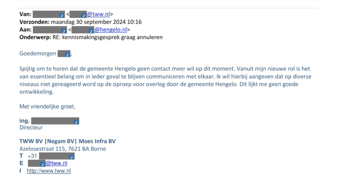 20240930 reactie act kennismaking annuleren hengelo