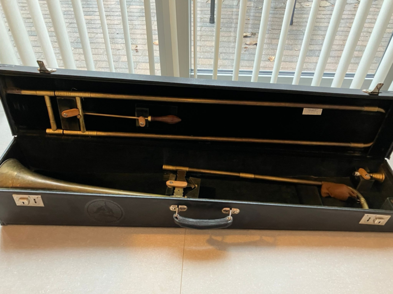 Baroktrombone in koffer