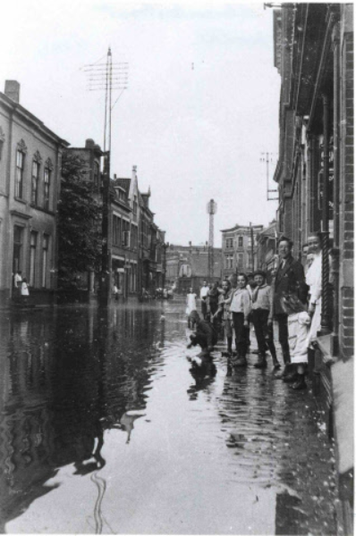 1917 Wateroverlast Oldenzaalsestraat Heurne Enschede Stadsarchief