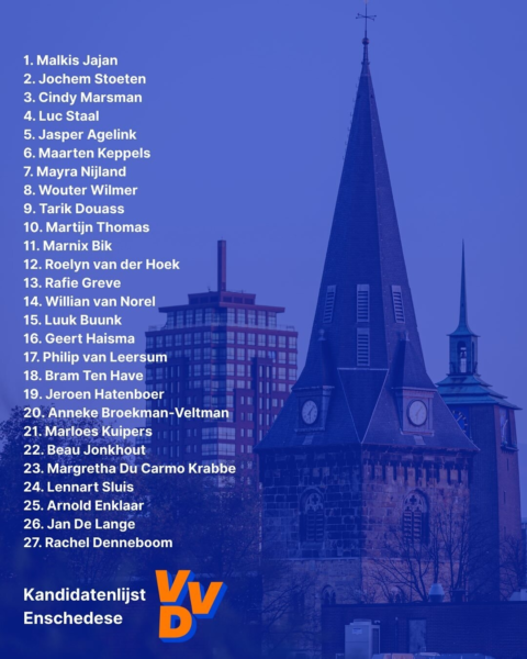 Kandidatenlijst VVD Enschede