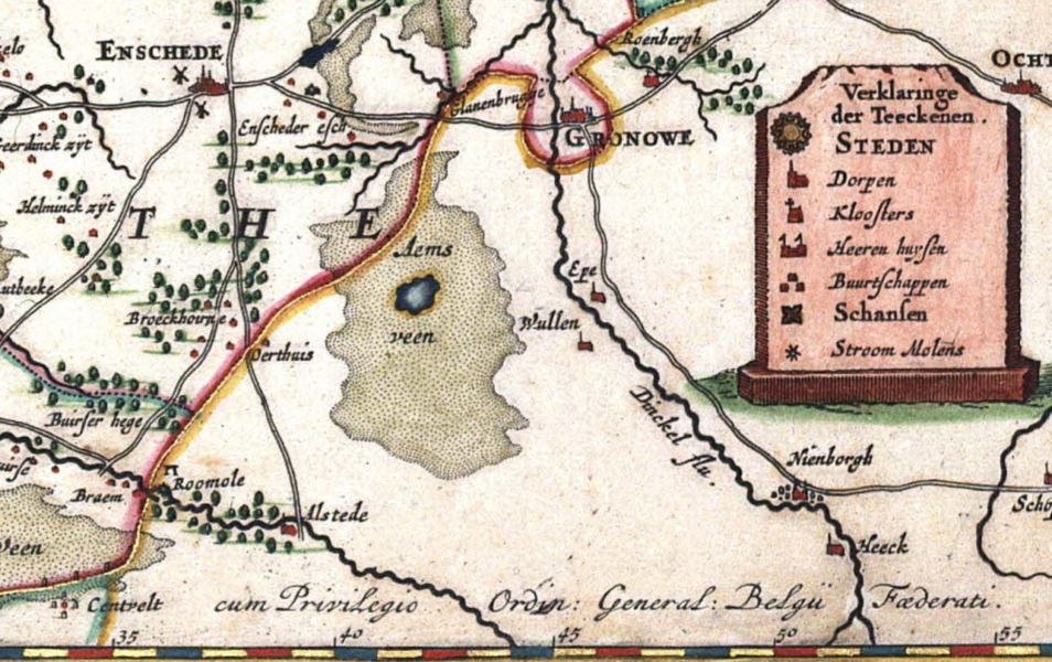 Kaart Nicolaas ten Have 1640-1650 - detail