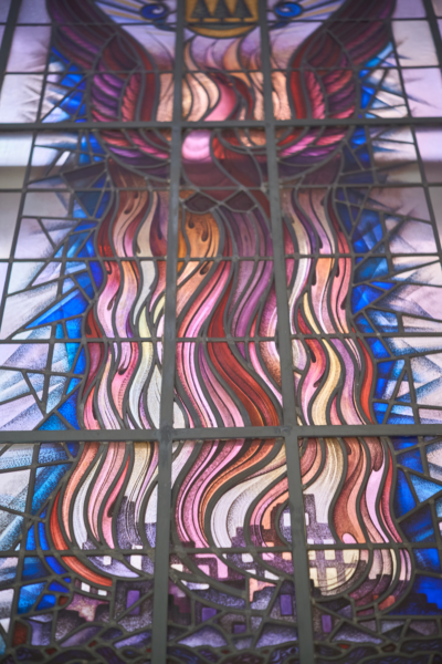 glas-in-lood - feniks - brand