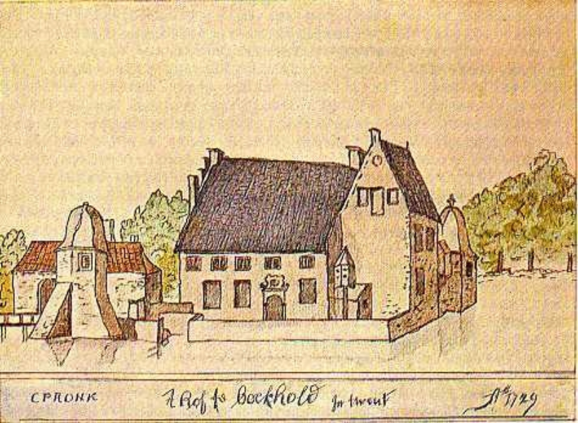 Hof te Boekelo - 1729 - tekening