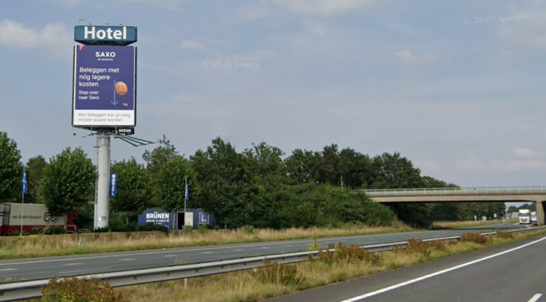 Reclamezuil snelweg Google Maps